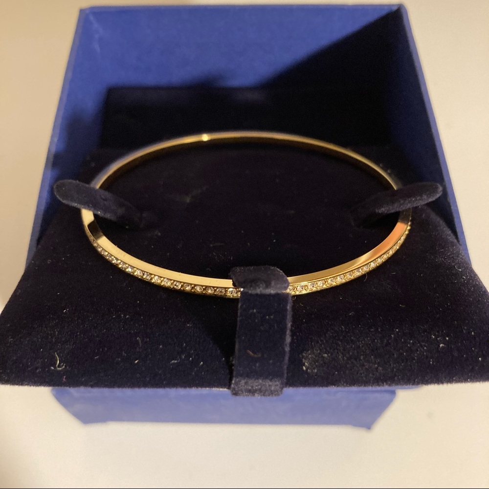 Swarovski gold bangle bracelet
